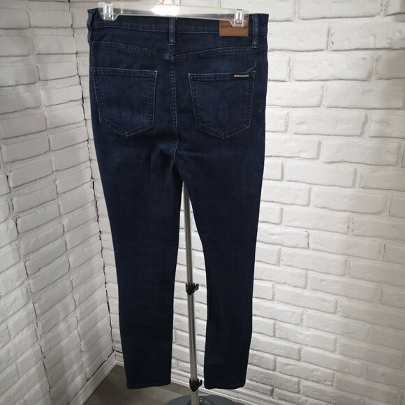 Calvin Klein Jeans Ladies Size 4 Dark Wash High Rise Skinny Blue Jeans - Picture 2 of 12
